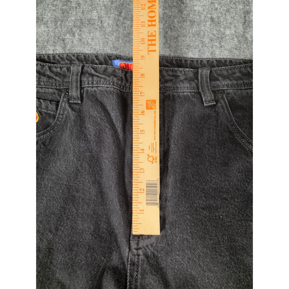 Zumiez Empyre Relax Skate Jeans Mens Washed Black Baggy Wide Leg Raw Hem Denim - Picture 6 of 12